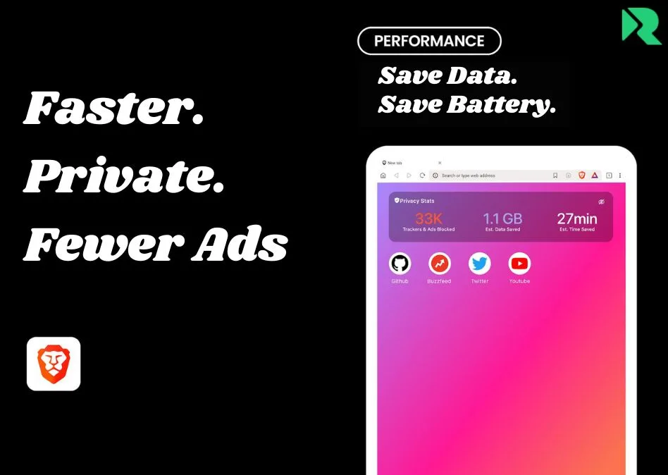 Brave mod apk is Faster Private Fewer Ads